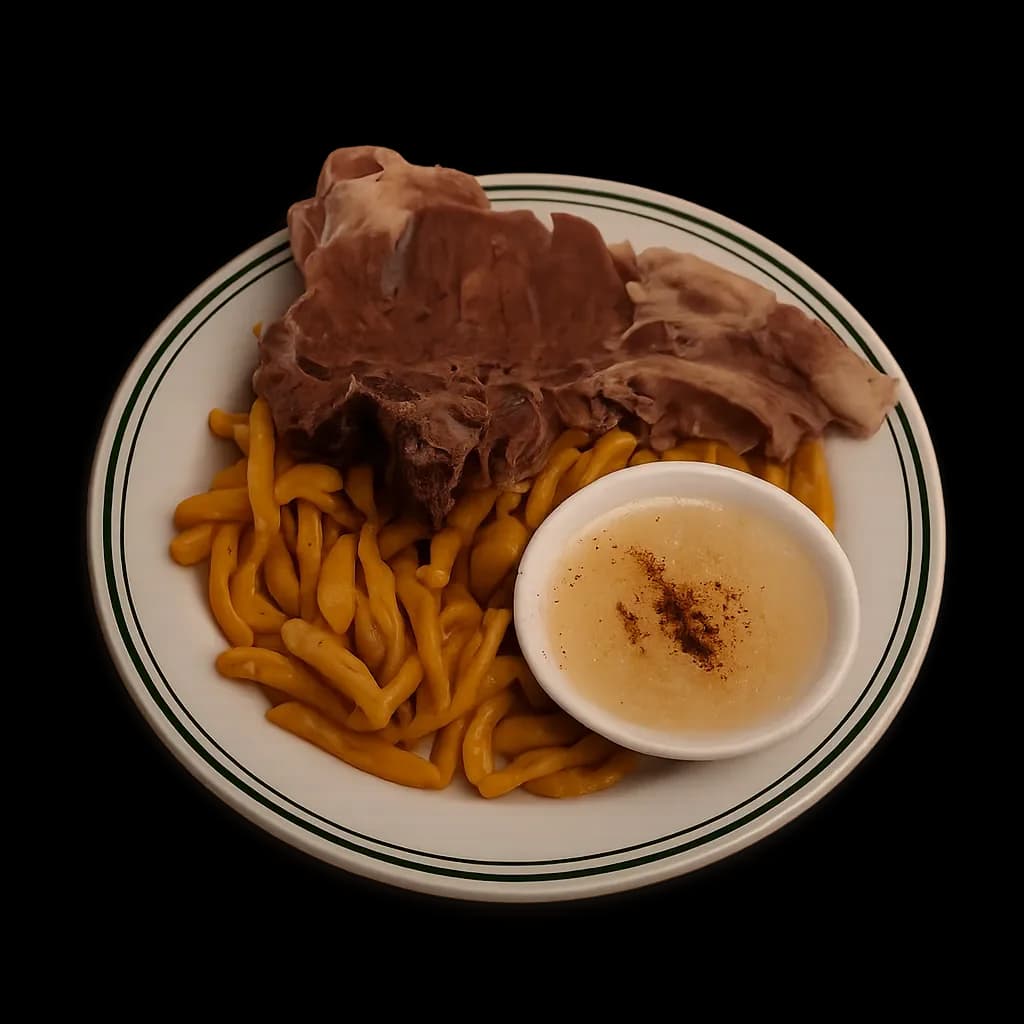 Галушки с говядиной